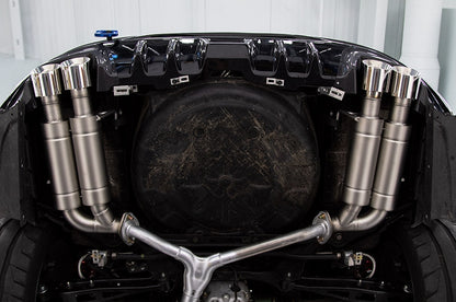 CPESBAE00002T CP-E Austenite Axle Back Quad Mufflers 4in Titan Tips - 2015+ WRX / STI,