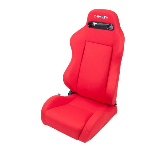 NRGRSC-210L/R NRG Innovations Type-R Cloth Sport Seat Red w/ Red Stitch w/ logo,