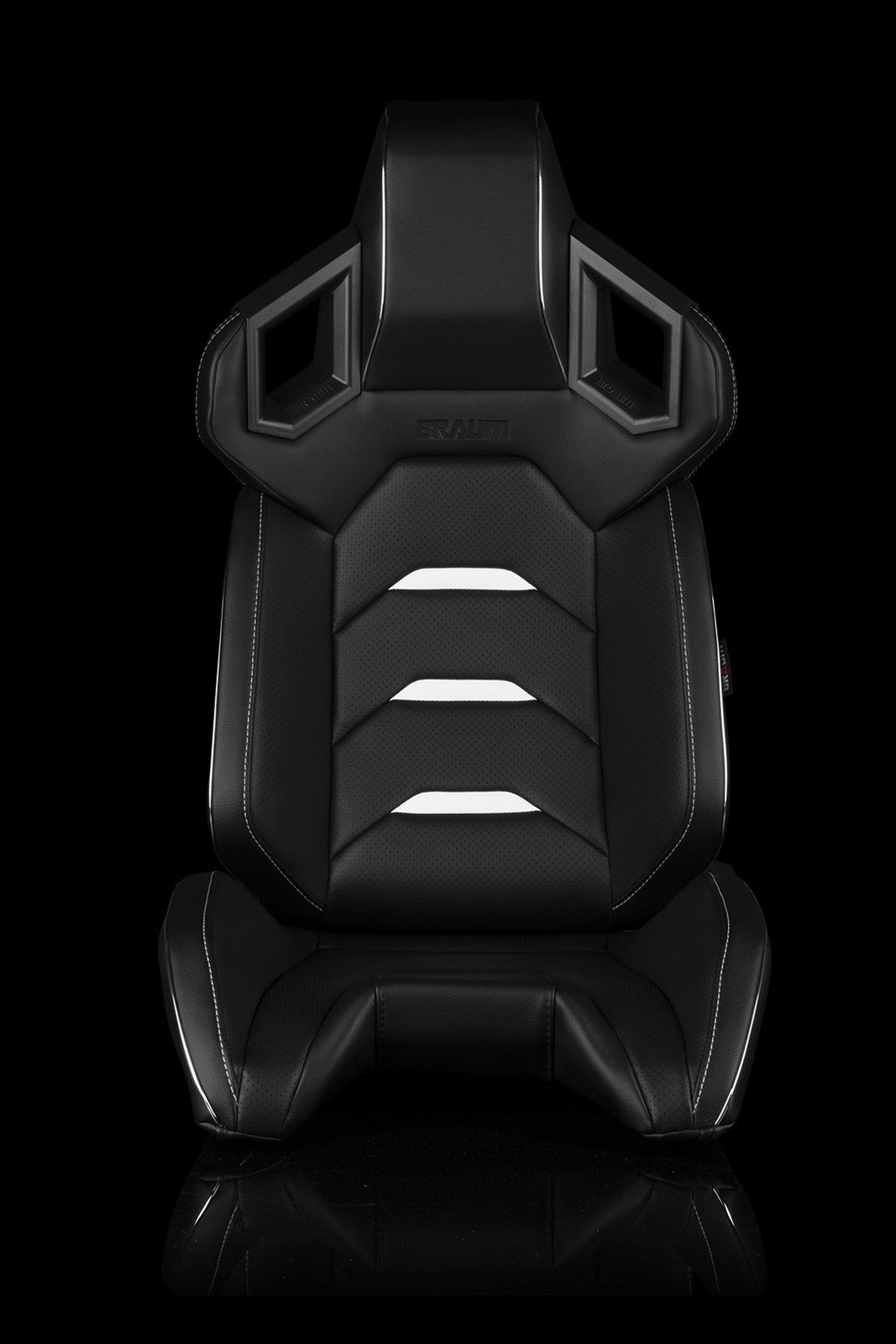 BRMBRR5-BKWW BRAUM ALPHA-X Series Sport Seats - Universal-Black & White,