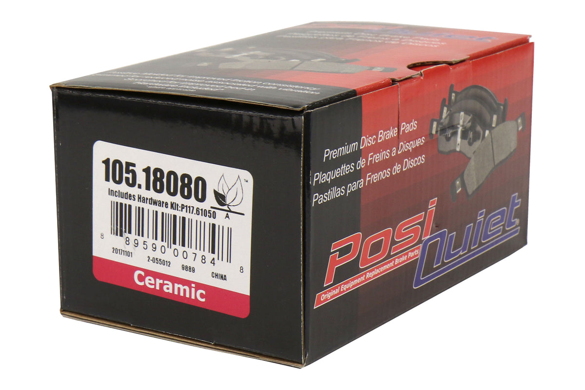 STT105.18080 Stoptech PosiQuiet Ceramic Brake Pads Rear - 2015-2021 Subaru WRX,