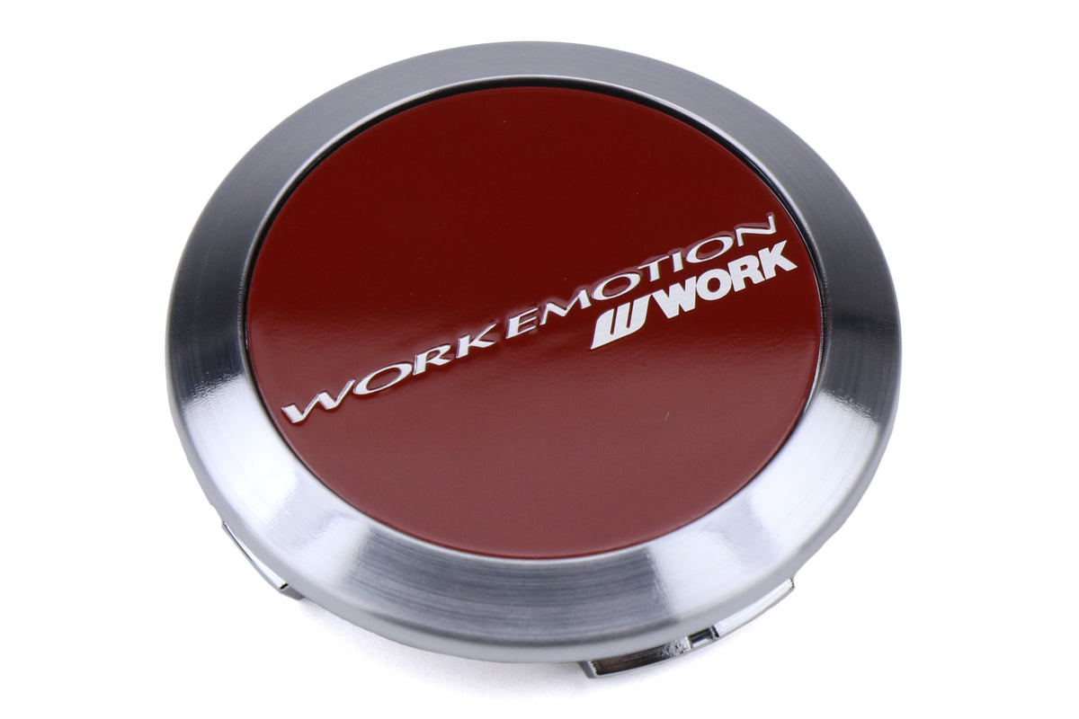 Work Wheels Emotion Center Cap Red Flat Type - Universal
