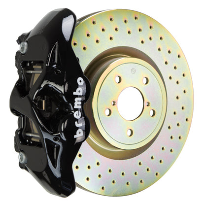 BRE1S4.6001A1 Brembo GT Systems Monobloc 4 Piston 326mm Cross Drilled Black Front - 2002-2014 Subaru WRX / 2002-2014 Subaru STI,