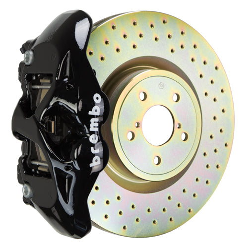 BRE1S4.6001A1 Brembo GT Systems Monobloc 4 Piston 326mm Cross Drilled Black Front - 2002-2014 Subaru WRX / 2002-2014 Subaru STI,