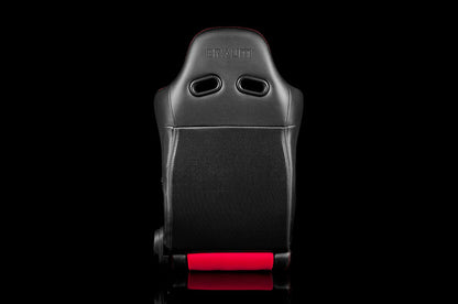 BRMBRR2-BKRD Braum Advan Series Racing Seat (Black & Red) - Universal,