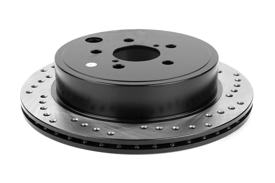 STT128.47031-GRP Stoptech Drilled Rear Rotor Pair - 2013-2021 FRS / BRZ / 86,