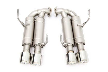 CPESBAE00002T CP-E Austenite Axle Back Quad Mufflers 4in Titan Tips - 2015+ WRX / STI,