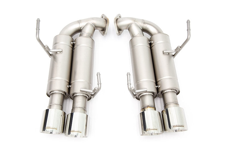 CPESBAE00002T CP-E Austenite Axle Back Quad Mufflers 4in Titan Tips - 2015+ WRX / STI,