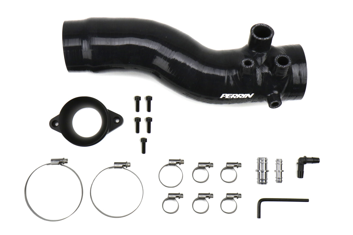 PERPSP-INT-424BK Perrin 3.0" Turbo Inlet Hose With Nozzle - 2015-2018 WRX-Black,