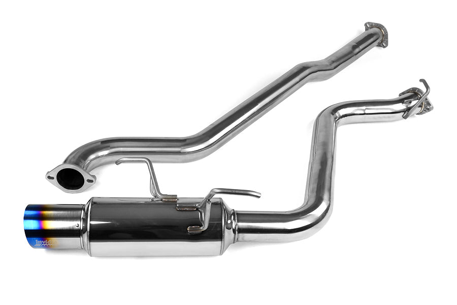 INVHS08SW4GST Invidia Titanium Tip Racing Cat Back Exhaust Single Exit - 2008-2014 Subaru WRX Sedan / 2011-2014 Subaru STI Sedan,