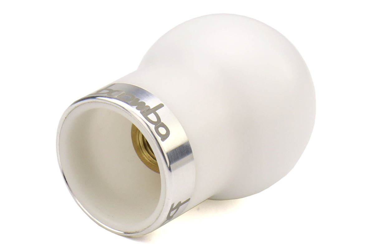 BBA031-00-009N Boomba Racing White Delrin Weighted Shift Knob  - 2015+ WRX / 2015+ STI / 2014+ Forester-Silver,