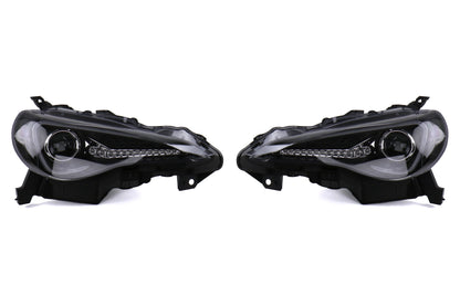 SCDLHP-FRS12JM-SQ-TM Spec-D Sequential Signal Projector Headlights Matte Black - 2013-2020 FRS / BRZ / 86,