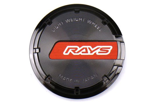 GRAWCGLRDBK Rays Gram Lights 57CR / 57DR GL Center Cap-Black - Black-Red,