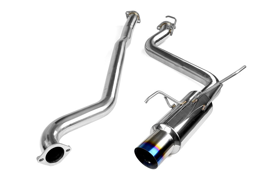 INVHS08SW4GST Invidia Titanium Tip Racing Cat Back Exhaust Single Exit - 2008-2014 Subaru WRX Sedan / 2011-2014 Subaru STI Sedan,