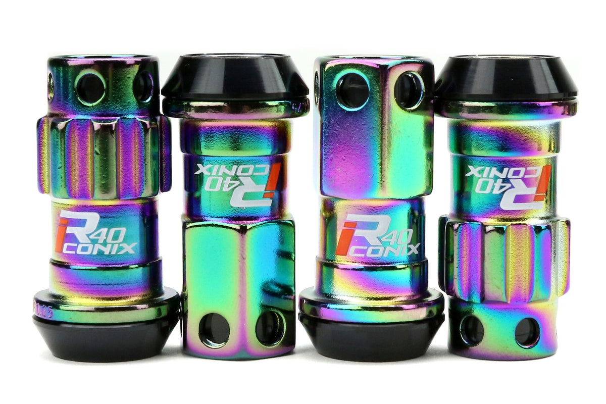 KICWRIF13NK Project Kics R40 Iconix Lug Nuts W/ Lock - 2015+ WRX / 2015+ STI / 2013+ FT86-Neo Chrome,