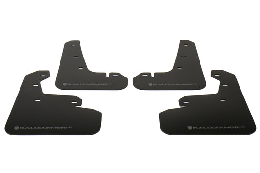 RALMF45-UR-BLK/SIL Rally Armor Mud Flaps - 2017+ Impreza-Black Mud Flap with Silver Logo,