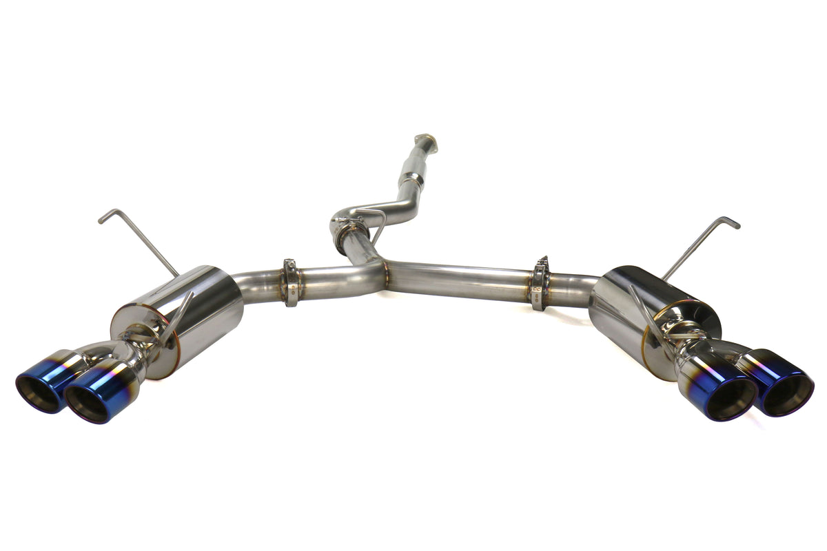 ETS200-30-EXH-014 ETS Catback Exhaust System - 2015+ WRX / STI-Muffled-Add Resonator-Blue Tips,