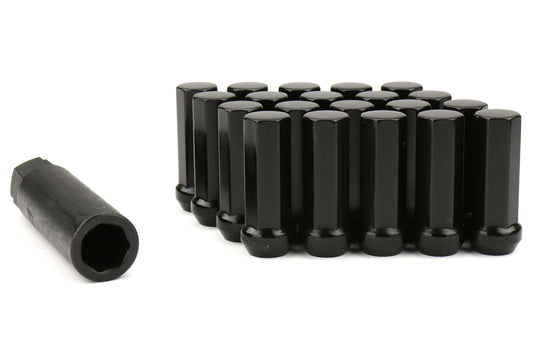 KICWHPF3BL42 Project Kics Black KyoKugen Lug Nut Set 12x1.25 42MM,