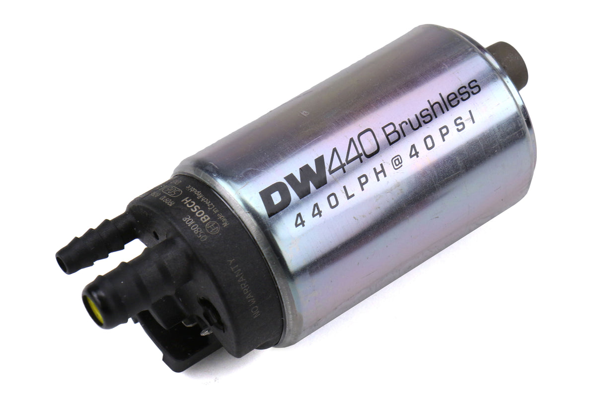 DET9-441-C101-0900 DeatschWerks DW440 440lph Brushless Fuel Pump with Single Speed Controller - Universal,