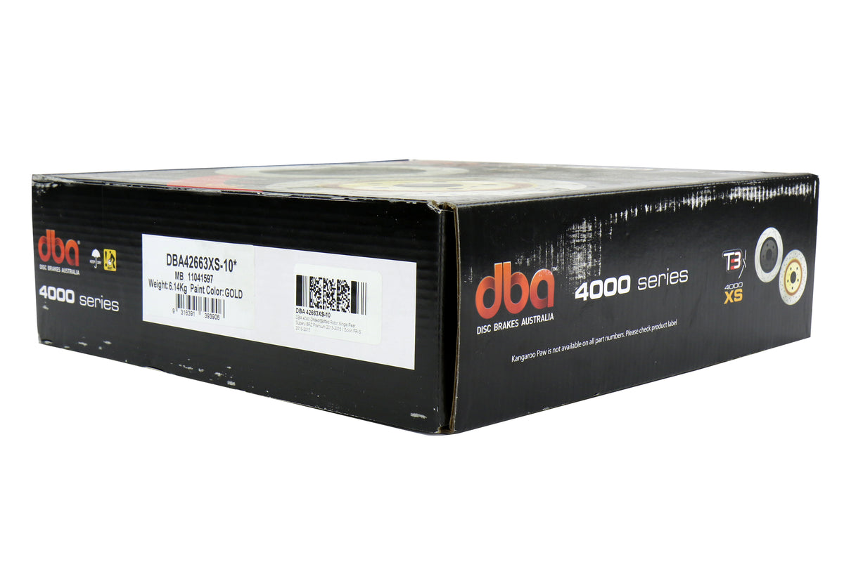 DBB42663XS-10-GRP DBA Front / Rear Slotted and Drilled T3 Rotors : Rear Rotors (DBA42663XS),