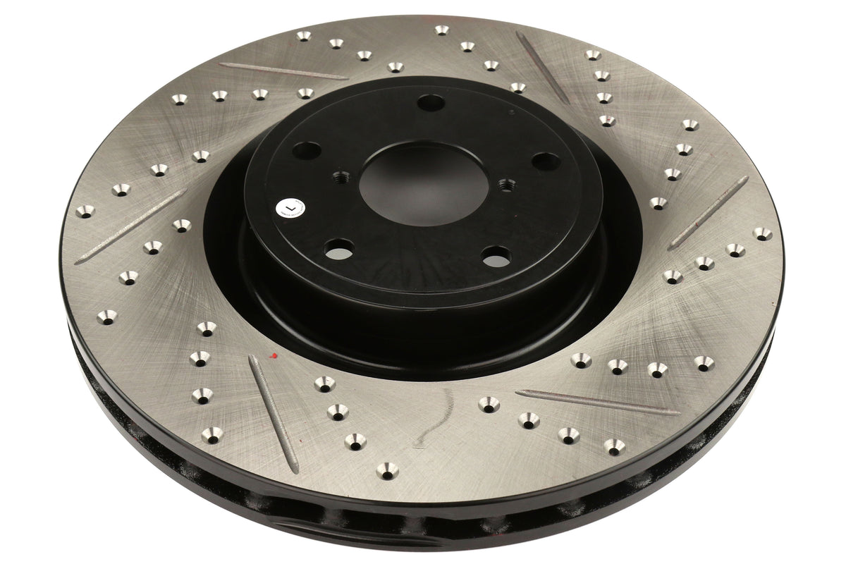 STT127.47022L StopTech Drilled and Slotted Sport Rotors (Front Left) - 2015+ STI,