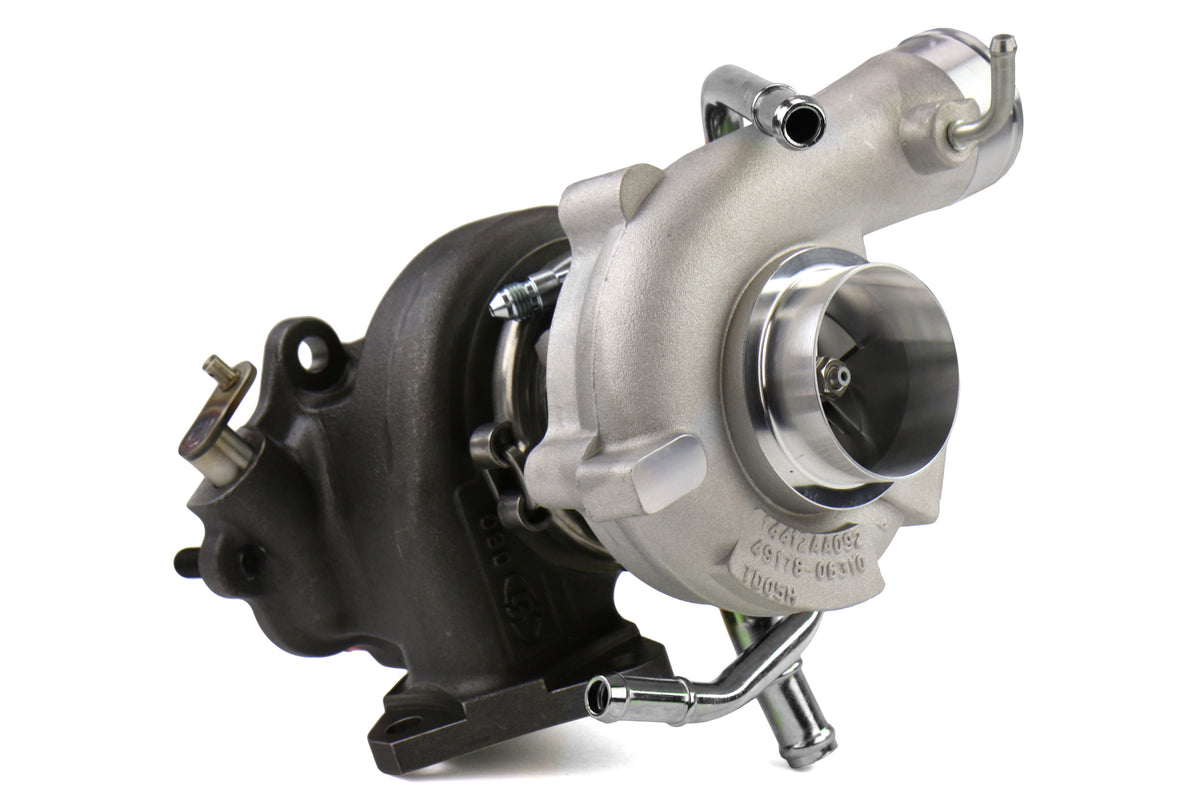 FPT2025054 Forced Performance FP BLUE Turbocharger Subaru STI 58mm 8cm EWG w/ Oil Feed Line - 2002-2007 Subaru WRX / 2004+ Subaru STI,