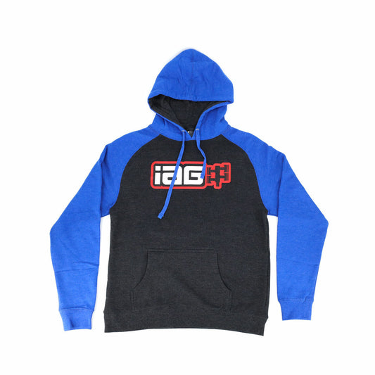 IAGIAG-APP-2081BKBLXXL IAG Performance IAG Boxer Logo Hoodie / Black and Blue / Size - XXL,