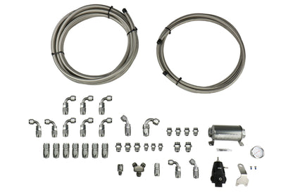 DeatschWerks X2 Series Pump Module -8AN feed w/ -6AN return CPE Plumbing Kit - Subaru Models (inc. 2008-2014 WRX / 2008-2021 STI)