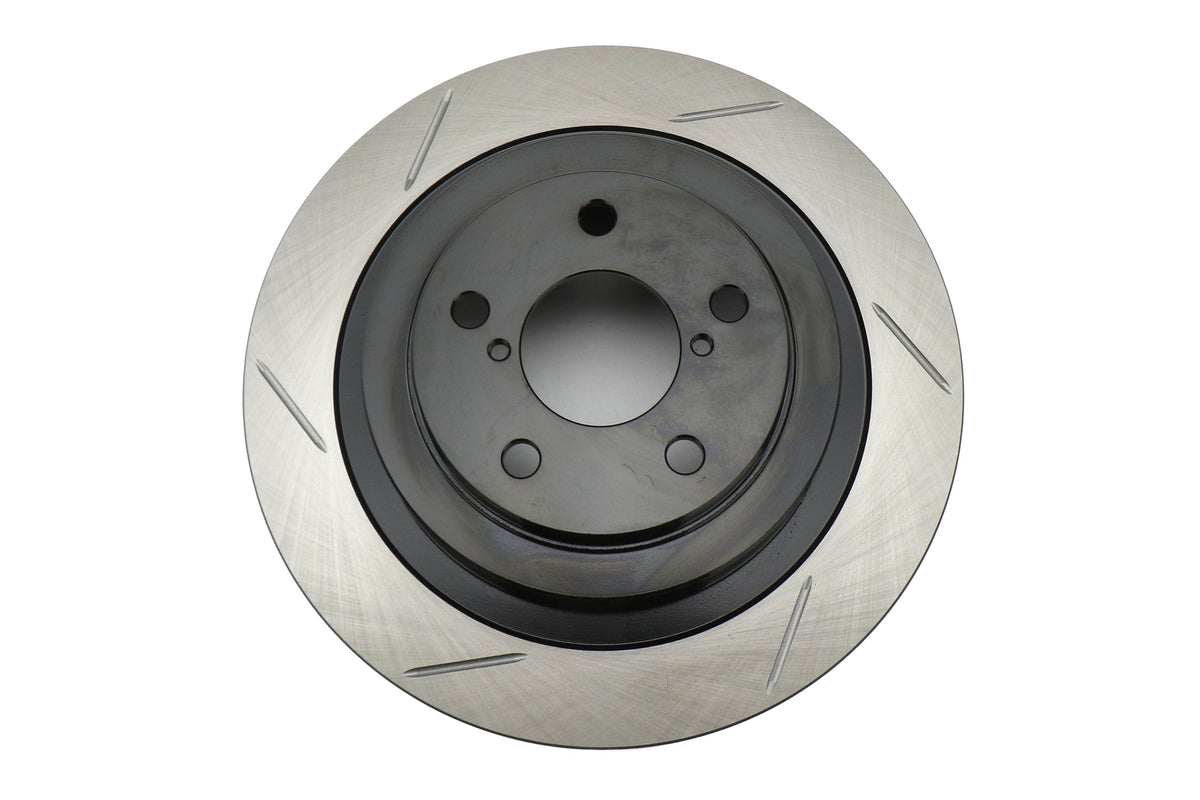 STT126.47025S-GRP Stoptech Slotted Rear Rotor Pair - Subaru Models Inc. 2006-2007 WRX / 2005-2009 Legacy GT,