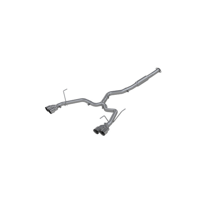 MBRS4802304 MBRP Race 3in Quad Tip Cat Back Exhaust - 2015+ WRX / STI-Stainless Steel,