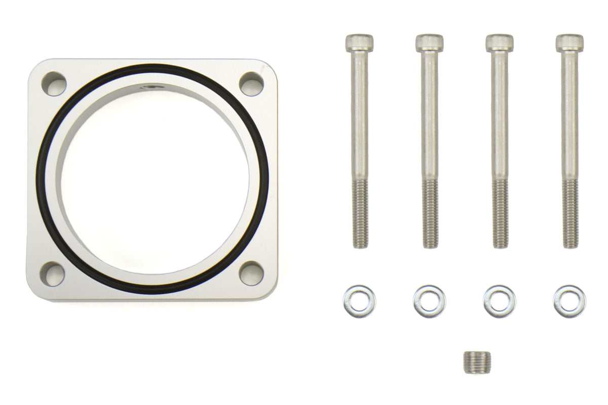 TQSTS-TBS-023 Torque Solutions Throttle Body Spacer (Silver or Red) - 2013+ BRZ-Silver,