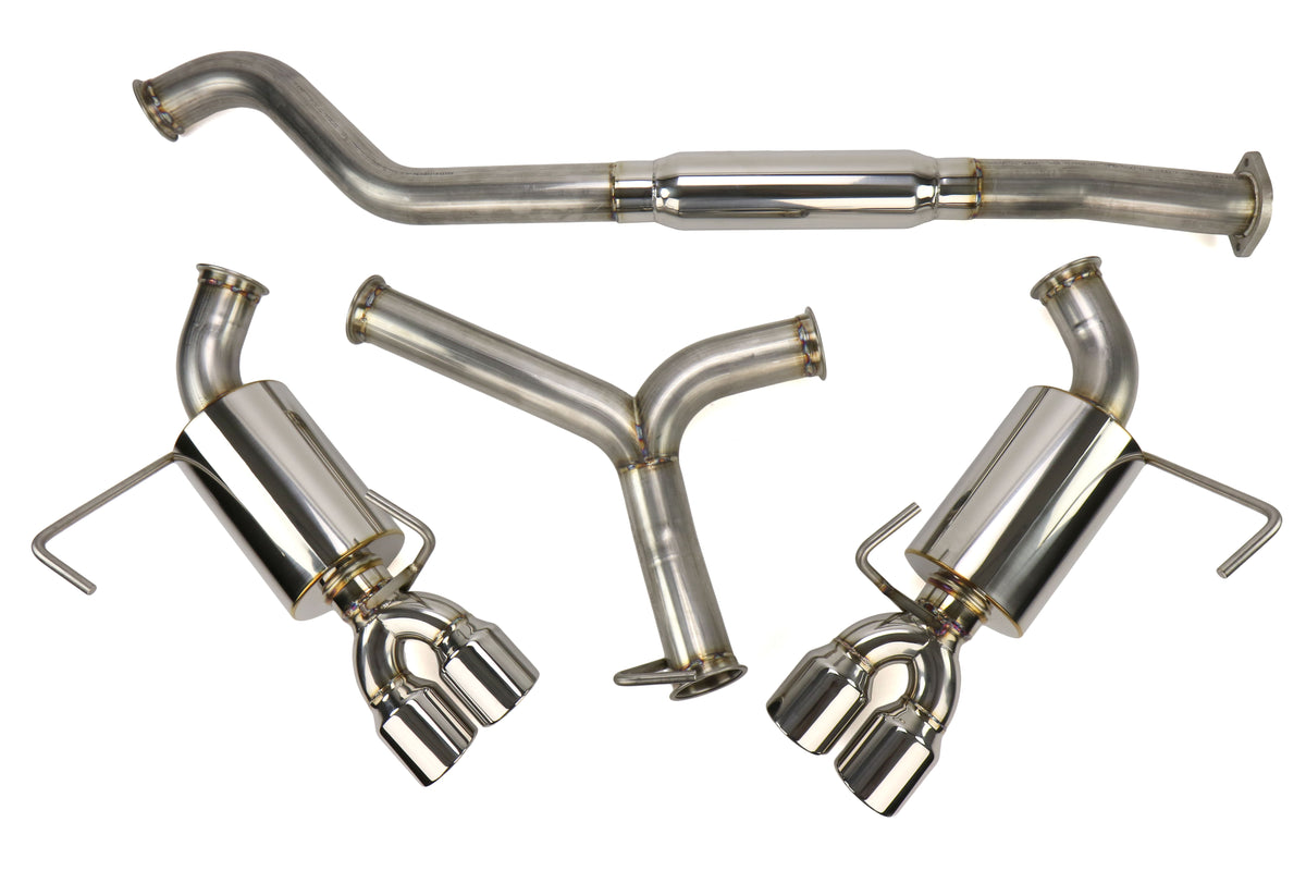 ETS200-30-EXH-013 ETS Catback Exhaust System - 2015+ WRX / STI-Muffled-Add Resonator-Polished Tips,