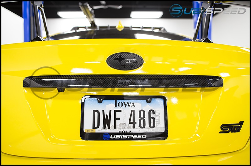 STIJ121SVA100 STI Carbon Fiber Trunk Finish - 2015+ WRX / 2015+ STI,