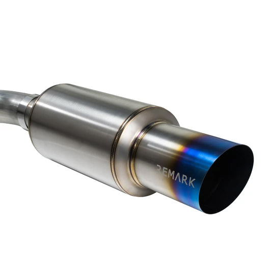 REMRK-C1076S-01T Remark R1-Spec Catback Exhaust Burnt Stainless Steel Tip - 2015-2021 Subaru WRX / STI,