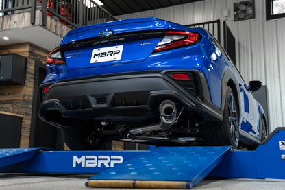 MBRS48093CF MBRP 3-Inch Single Exit Cat-Back Exhaust System w/Carbon Tip - 2022+ Subaru WRX,