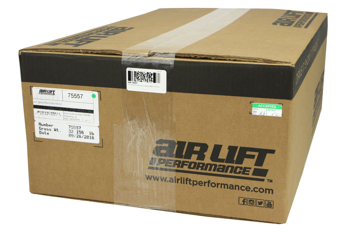ALK75557 Air Lift Performance Front Air Suspension Kit - 2013-2021 FRS / BRZ / 86,