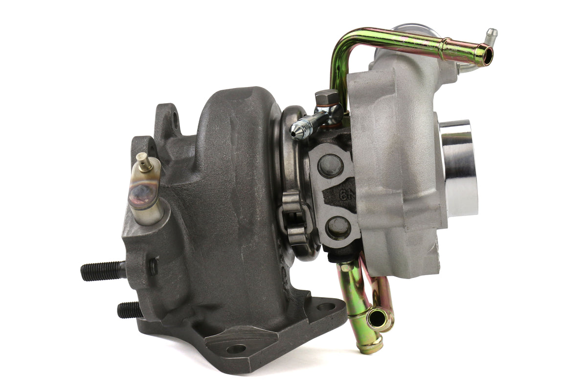 FPT2025054 Forced Performance FP BLUE Turbocharger Subaru STI 58mm 8cm EWG w/ Oil Feed Line - 2002-2007 Subaru WRX / 2004+ Subaru STI,
