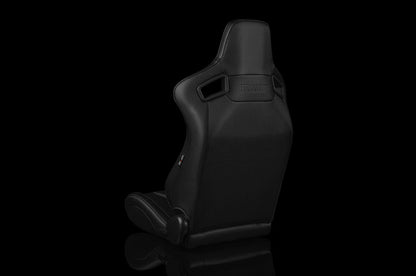 BRMBRR1X-BKRT Braum Elite-X Series Sport Seats - Komodo Edition | Black Leatherette (Black Stitching) Pair - Universal,