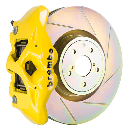BRE1S5.6001A5 Brembo GT Systems Monobloc 4 Piston 326mm Slotted Yellow Front - 2002-2014 Subaru WRX / 2002-2014 Subaru STI,