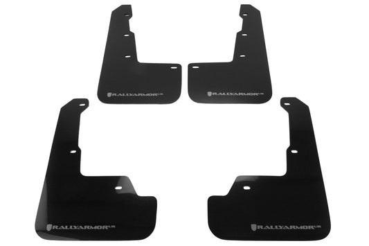 RALMF32-UR-BLK/SIL Rally Armor Mud Flaps - 2015+ WRX / 2015+ STI-Black Mud Flap with Silver Logo,