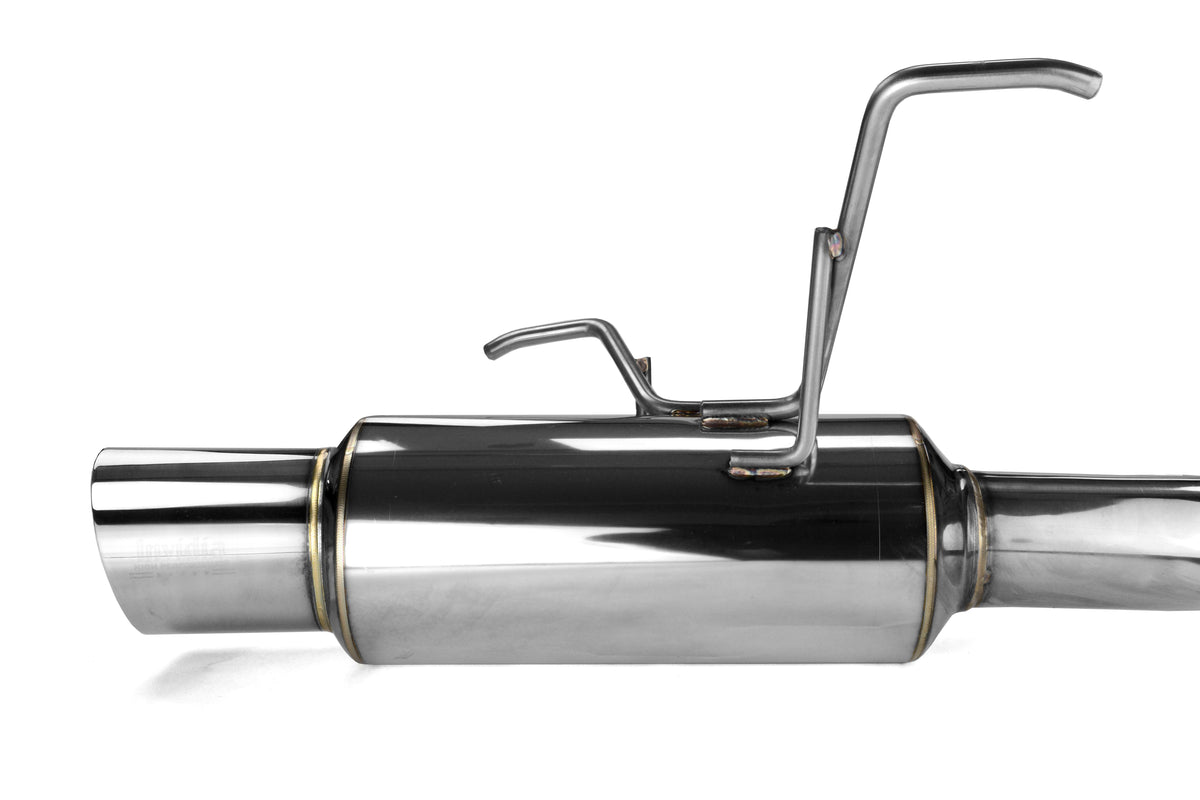 INVHS15SW4GTP Invidia N1 Resonated Single Exit Exhaust  - 2015+ WRX / 2015+ STI-Polished Tips,