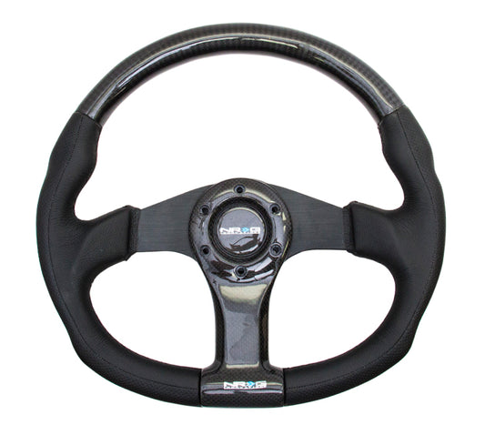 NRGST-013CFBK NRG 315mm Carbon Fiber Steering Wheel With Black Stitching - Universal,