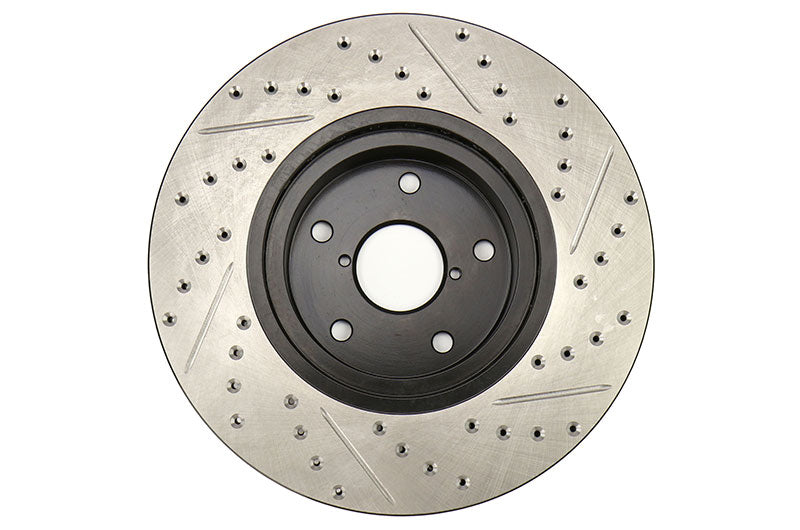 STT127.47027R Stoptech Drilled and Slotted Rotor Single Front Right - 2015-2021 Subaru WRX,