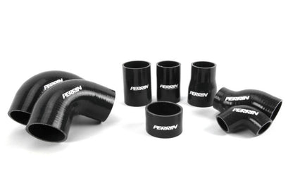 PERPSP-ITR-438-2NY/BK Perrin Front Mount Intercooler Tubes and Couplers (Neon Yellow) - 2015+ STI,