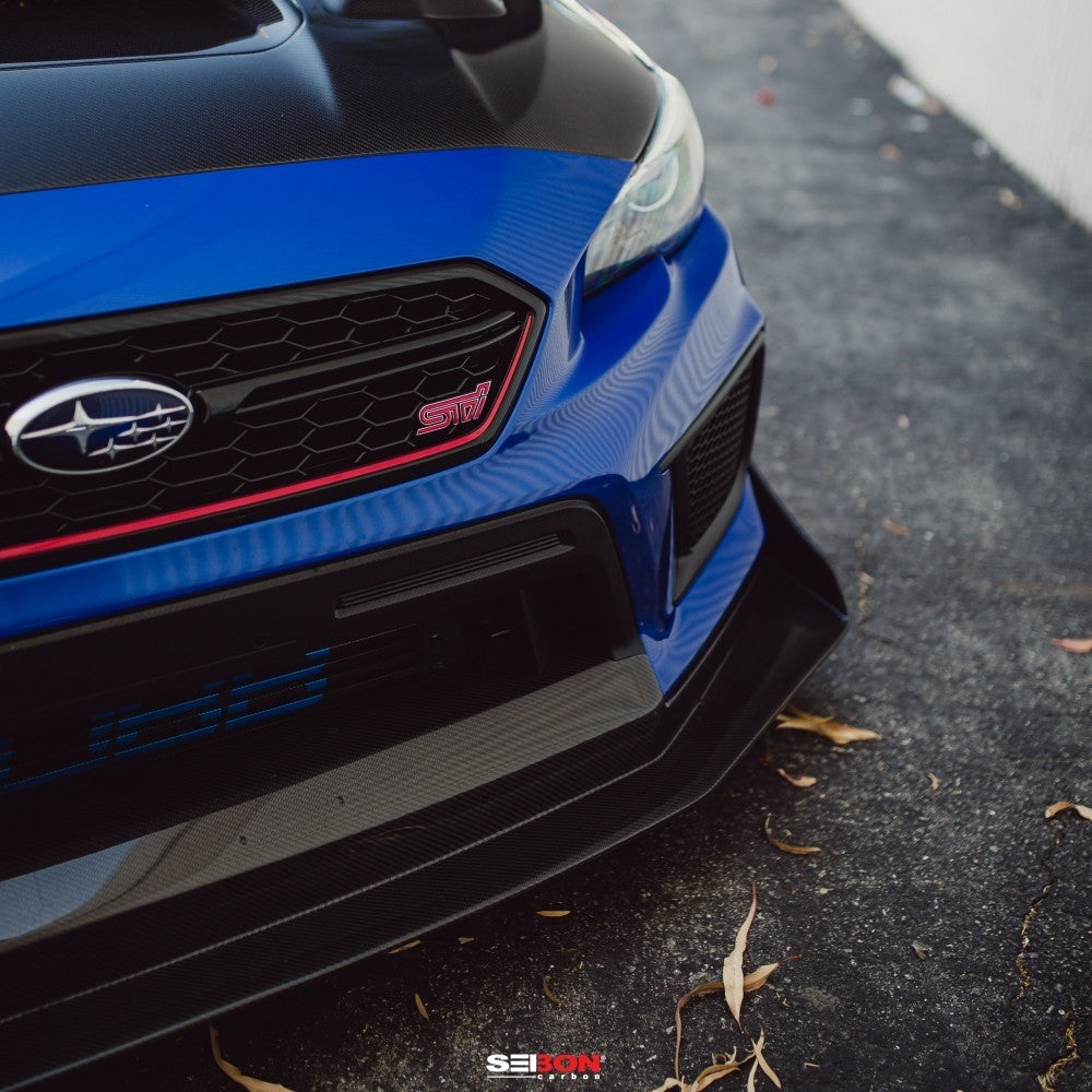 SEIFL18SBIMP-CW Seibon Carbon Fiber CW-Style Front Lip - 2018+ WRX / STI,