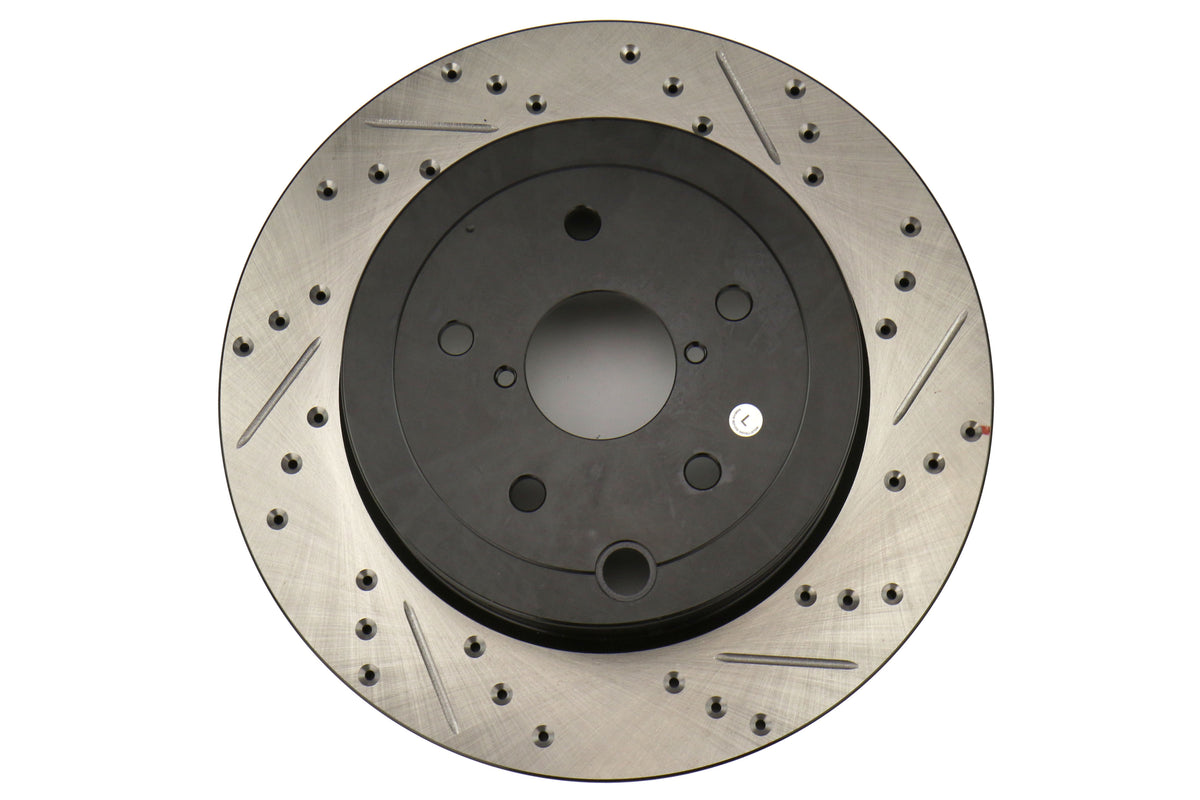 STT127.47030L StopTech Drilled and Slotted Sport Rotors (Rear Left) - 2015+ STI,