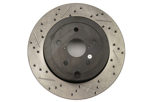 STT127.47030R StopTech Drilled and Slotted Sport Rotors - 2008-2017 Subaru STI,