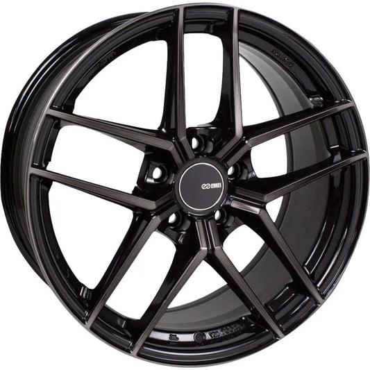SKU: 498-885-6535MBM,,Enkei TY5 18x8.5 +35 Black with Dark Tinted Spoke Faces and Lip Ring,