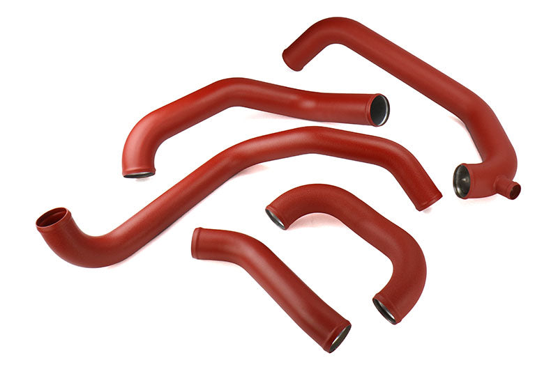 PERPSP-ITR-430-2RD/BK PERRIN Boost Tube Kit Red Piping Black Couplers - 2008-2014 Subaru STI,