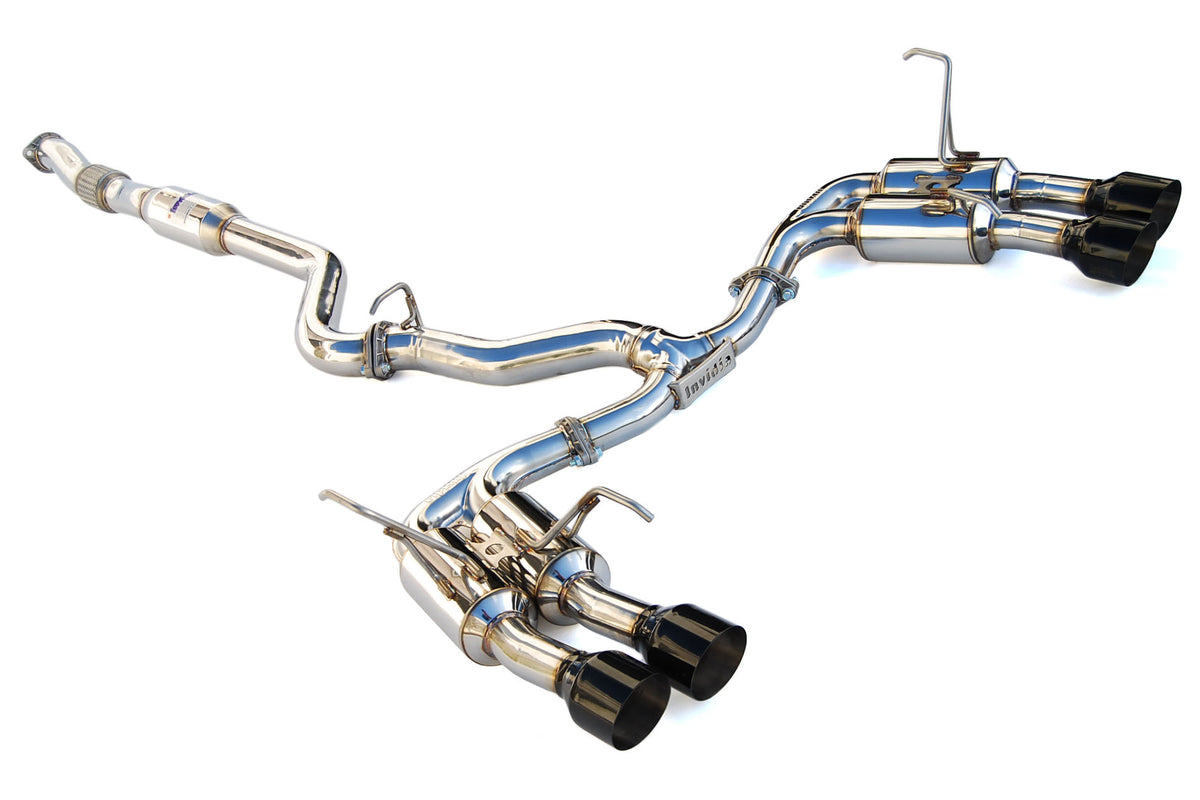 INVHS15STIGM4SB Invidia Gemini (R400) Quad Tip Exhaust - 2015+ WRX / 2015+ STI-Black,