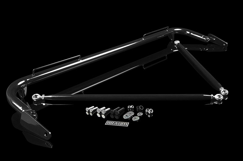 Braum 48-51inch Universal Racing Harness Bar Kit - Black Gloss Each - Universal